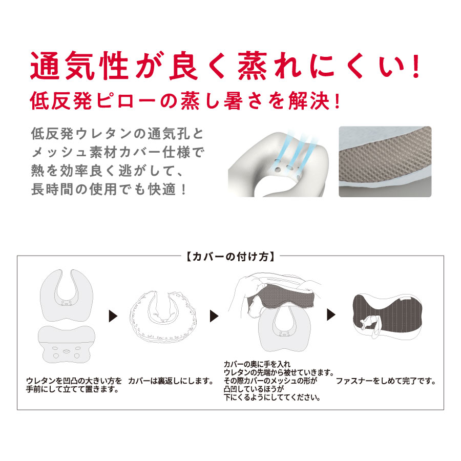 gowell（ゴーウェル）低反発ネックピロー かるラクーン｜全3カラー
