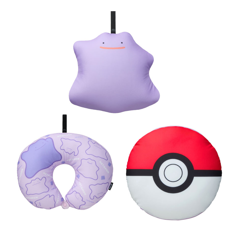 ポケモン モンスターボールにもメタモンにもなる３WAYネックピロー