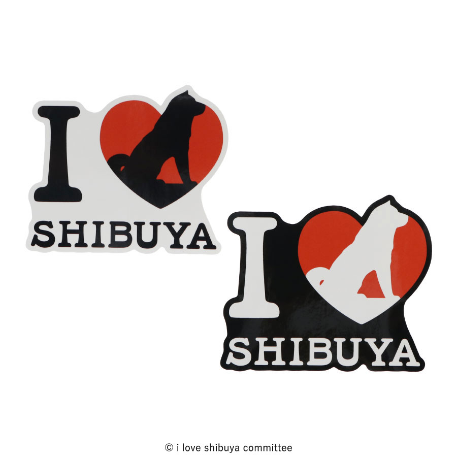 I LOVE SHIBUYA ステッカー ダイカット｜全2カラー