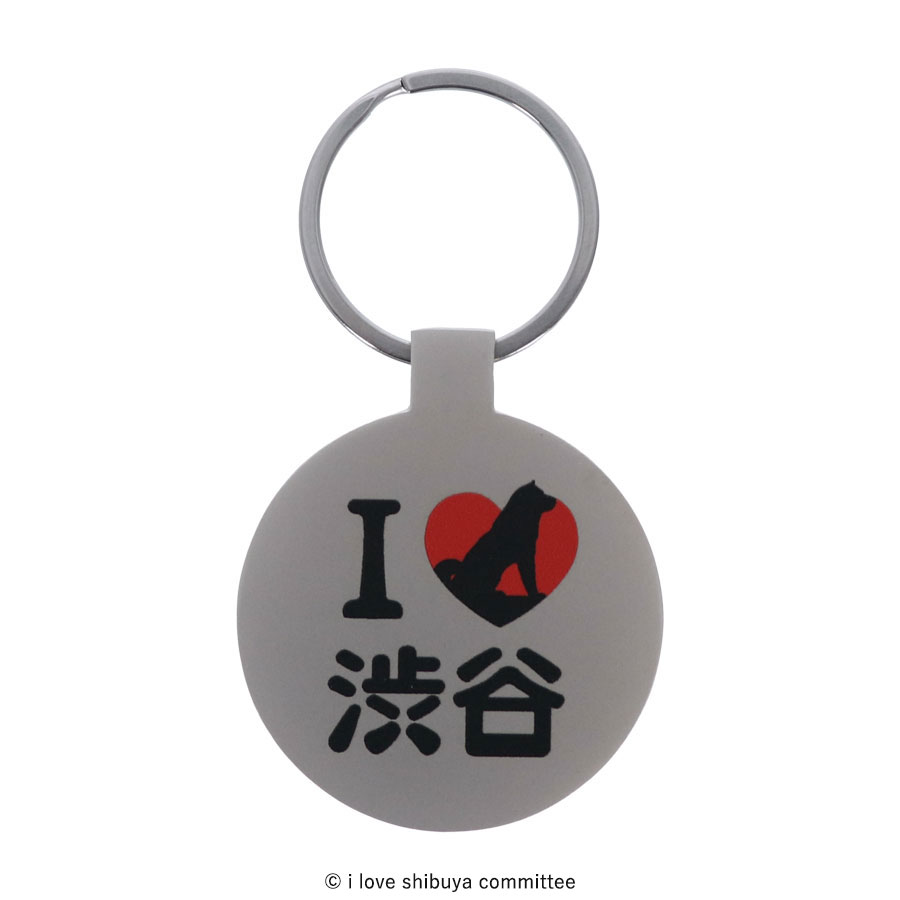 I LOVE SHIBUYA ミラー付きメタルキーホルダー(ラウンド)