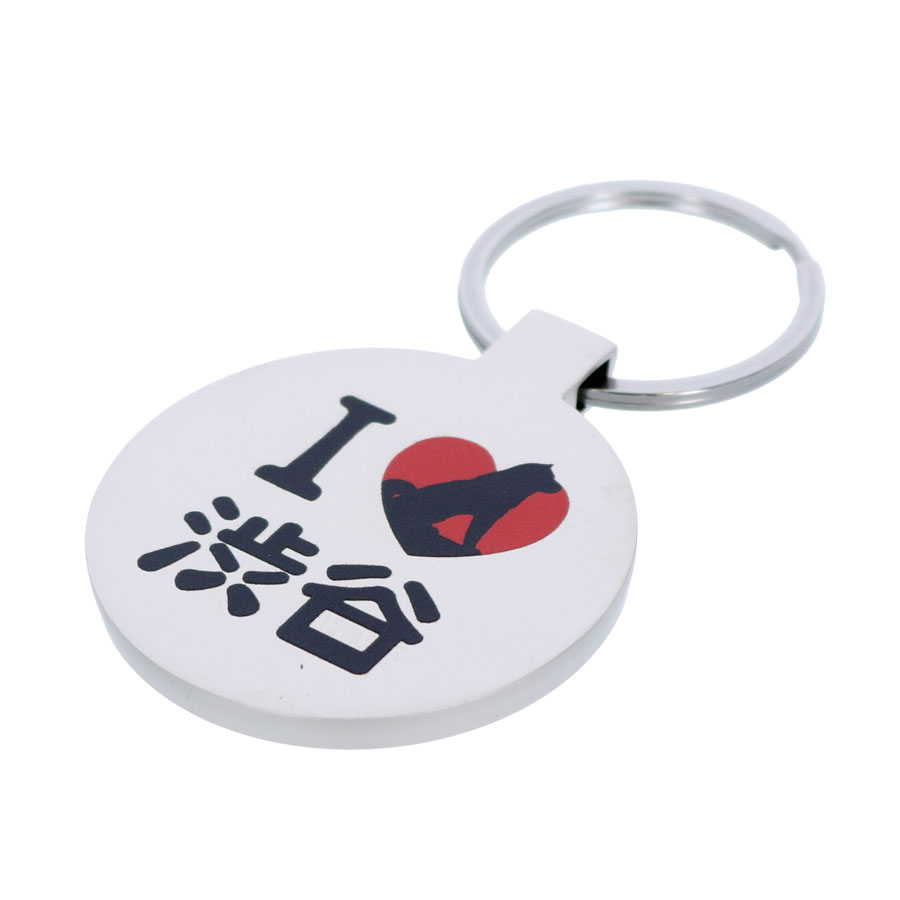 I LOVE SHIBUYA ミラー付きメタルキーホルダー(ラウンド)