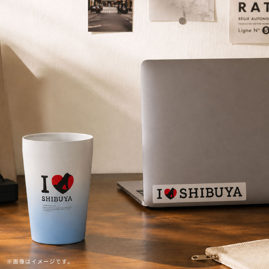 I LOVE SHIBUYA グラデーションサーモタンブラー330ml|全2カラー
