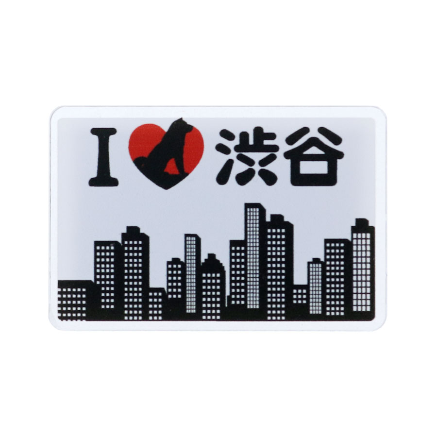 I LOVE SHIBUYA アクリルマグネット スクエア(ビル＋ロゴ)