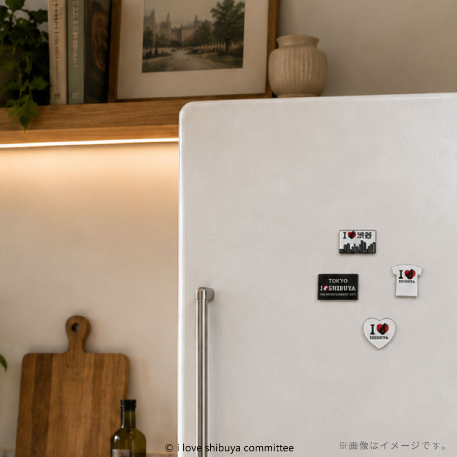 I LOVE SHIBUYA アクリルマグネット スクエア(ビル+ロゴ)