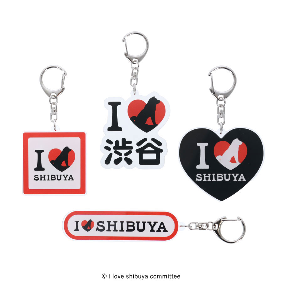 I LOVE SHIBUYA アクリルキーホルダー（ハート型） | トラベルグッズ