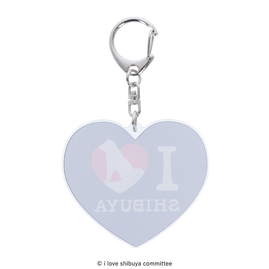 I LOVE SHIBUYA アクリルキーホルダー（ハート型） | トラベルグッズ