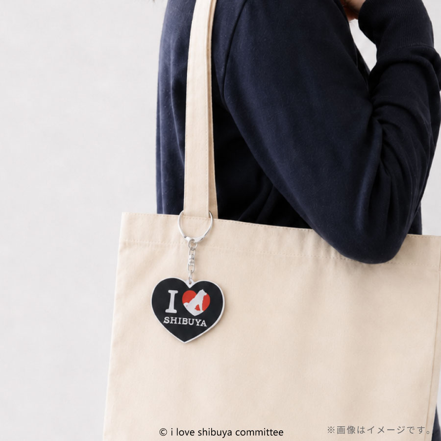 I LOVE SHIBUYA アクリルキーホルダー（ハート型） | トラベルグッズ