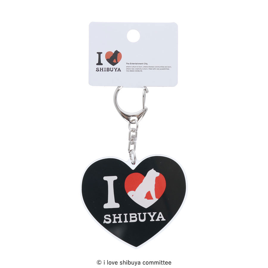 I LOVE SHIBUYA アクリルキーホルダー（ハート型） | トラベルグッズ