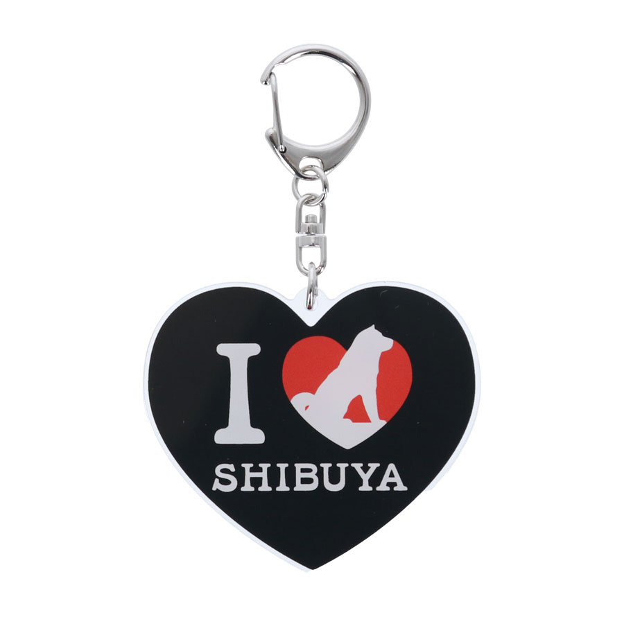 I LOVE SHIBUYA アクリルキーホルダー（ハート型）
