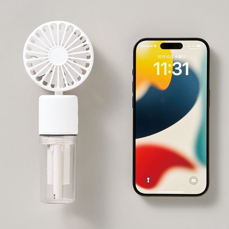 【自動ミスト機能】ポータブルミストUSB ハンディーファン｜全3カラー