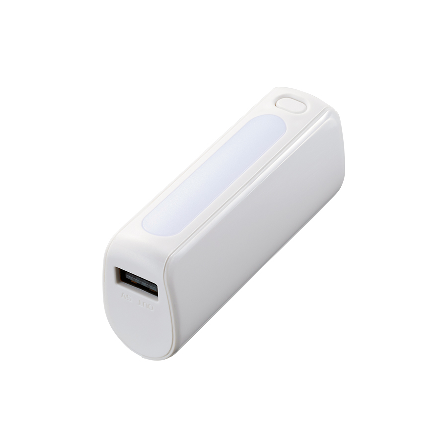 LEDライト付モバイルチャージャー2200mAh　Type-C対応 | 全2カラー｜機内持ち込み可