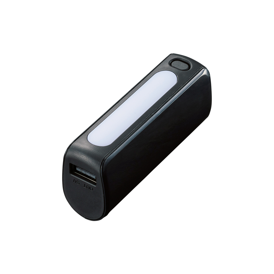 LEDライト付モバイルチャージャー2200mAh　Type-C対応 | 全2カラー｜機内持ち込み可
