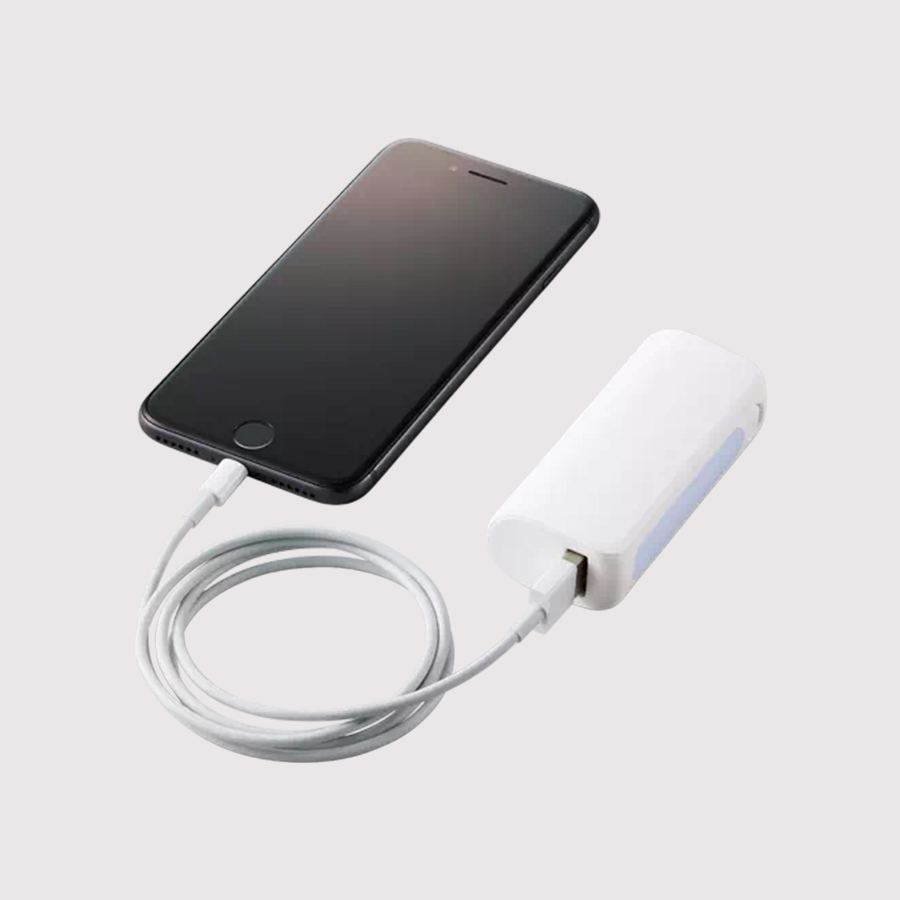 LEDライト付モバイルチャージャー2200mAh　Type-C対応 | 全2カラー｜機内持ち込み可