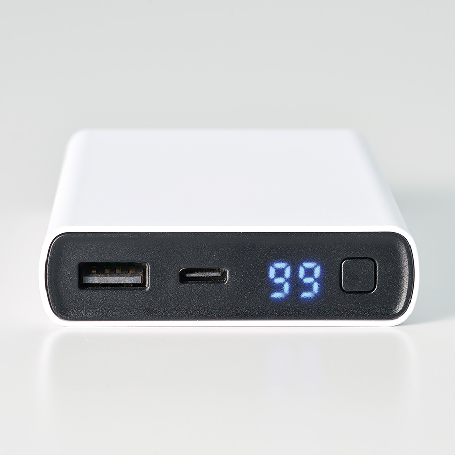 モバイルチャージャー10000mAh　デジタル表示付｜全2カラー ｜機内持ち込み可