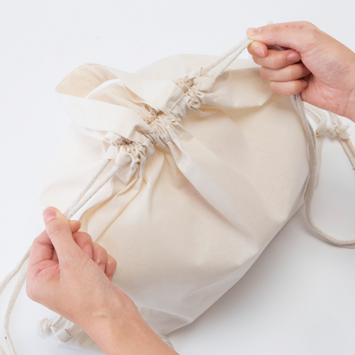 厚手コットンハンドル付リュックサック｜全4カラー