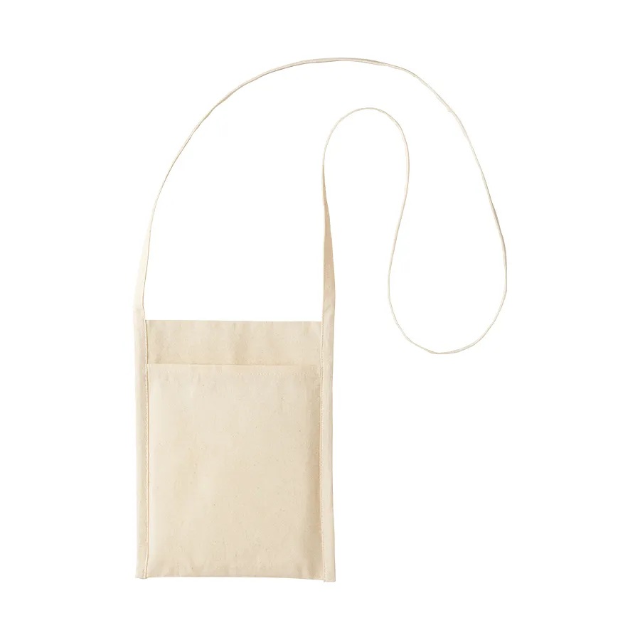 厚手コットン ミニサコッシュバッグ｜全7カラー