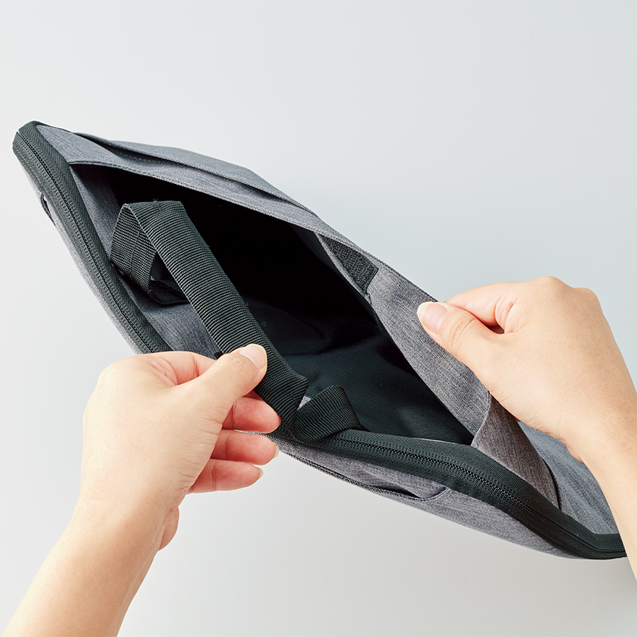 ハンドルがしまえる 横型ＰＣバッグ｜全2カラー
