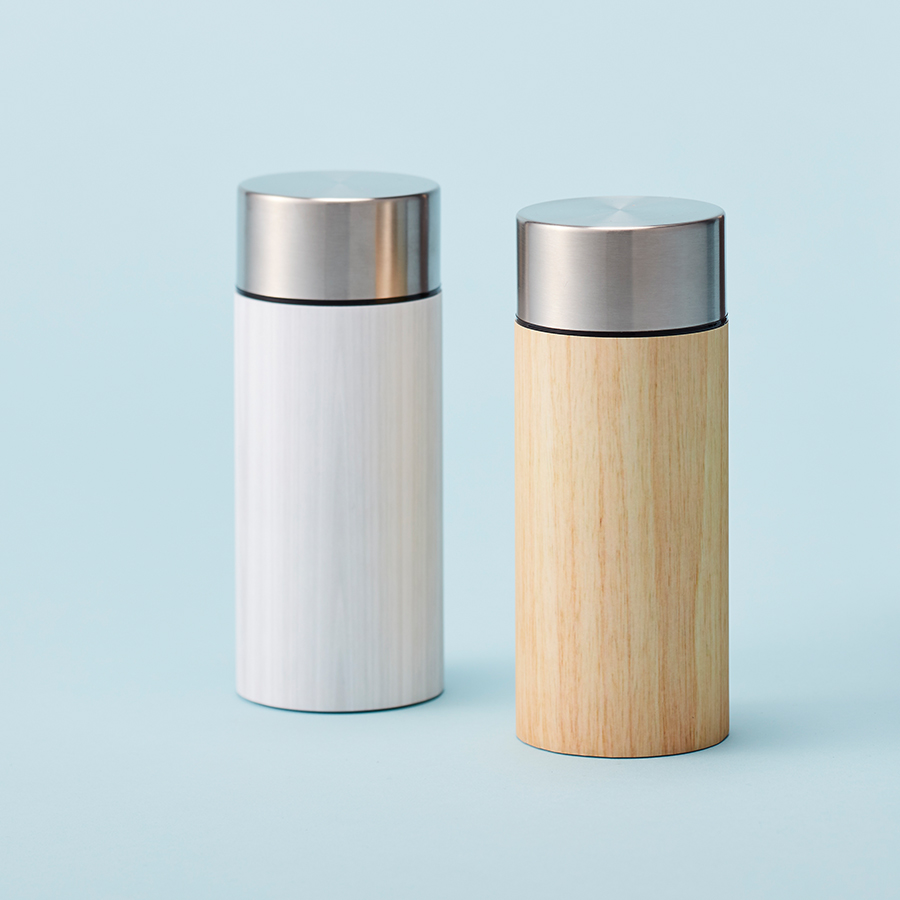 木目調ボディサーモボトル 300ml｜全3カラー