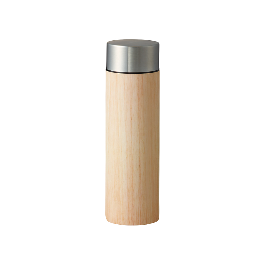 木目調ボディサーモボトル 450ml｜全3カラー