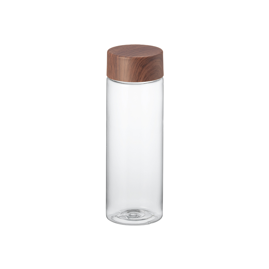 木目調キャップスリムクリアボトル 500ml｜全3カラー