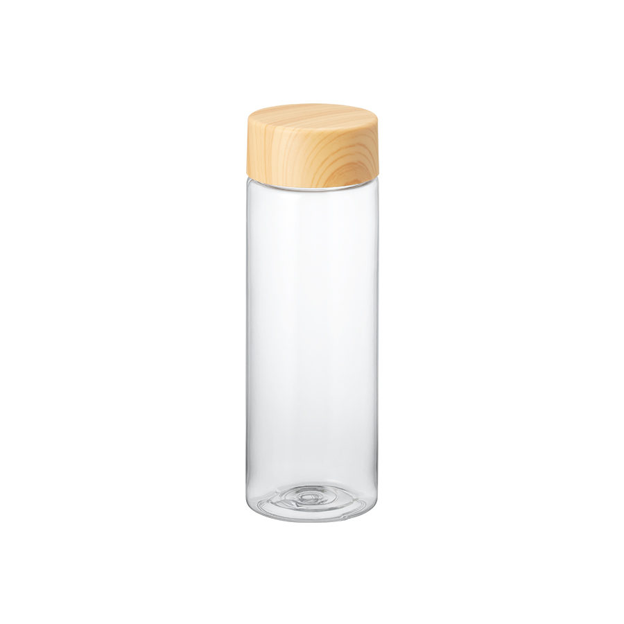 木目調キャップスリムクリアボトル 500ml｜全3カラー