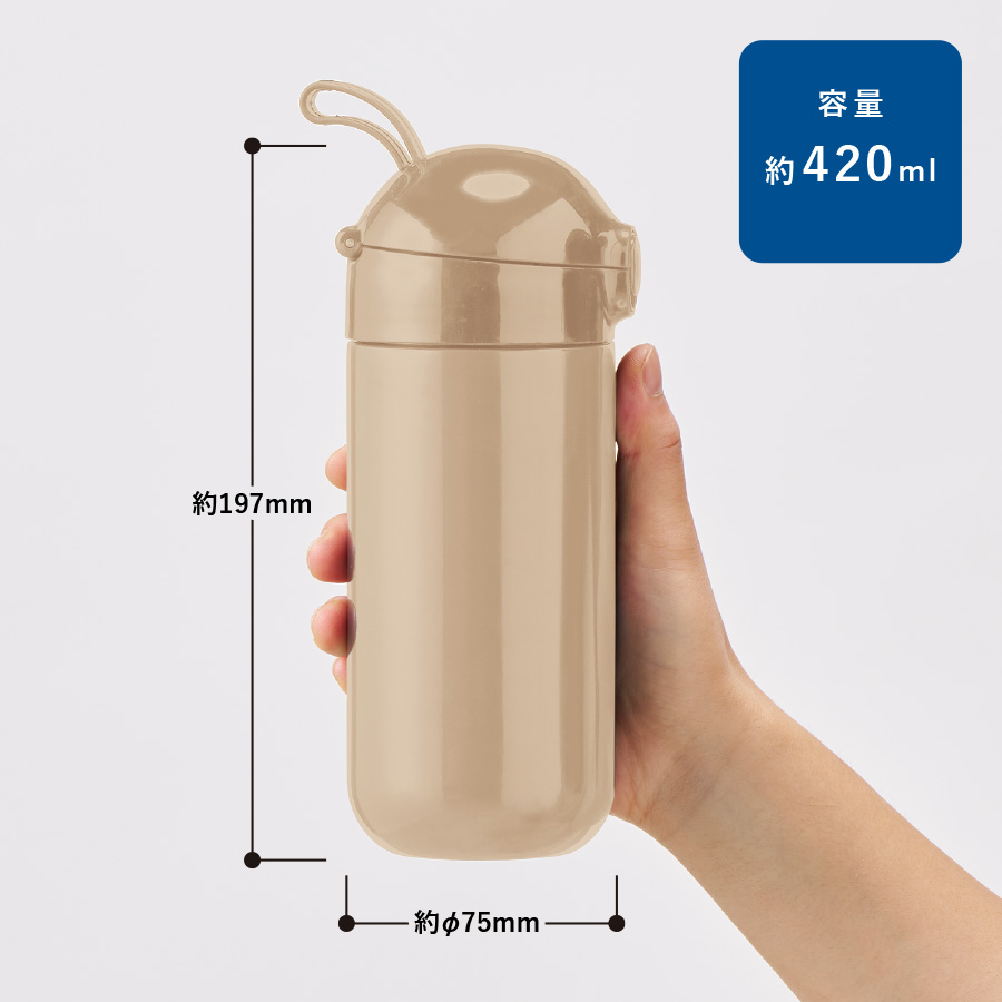 Maluttoワンタッチサーモステンレスボトル420ml｜全5カラー