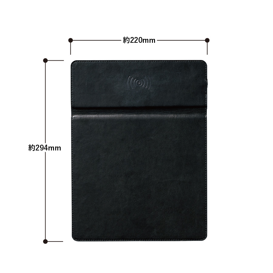 ワイヤレス充電付レザーマウスパッド 5W｜全2カラー