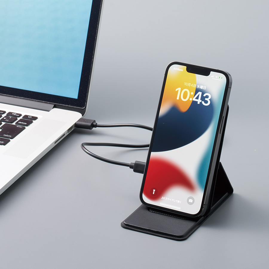 スタンドワイヤレス充電器コンパクトタイプ 5W|全2カラー