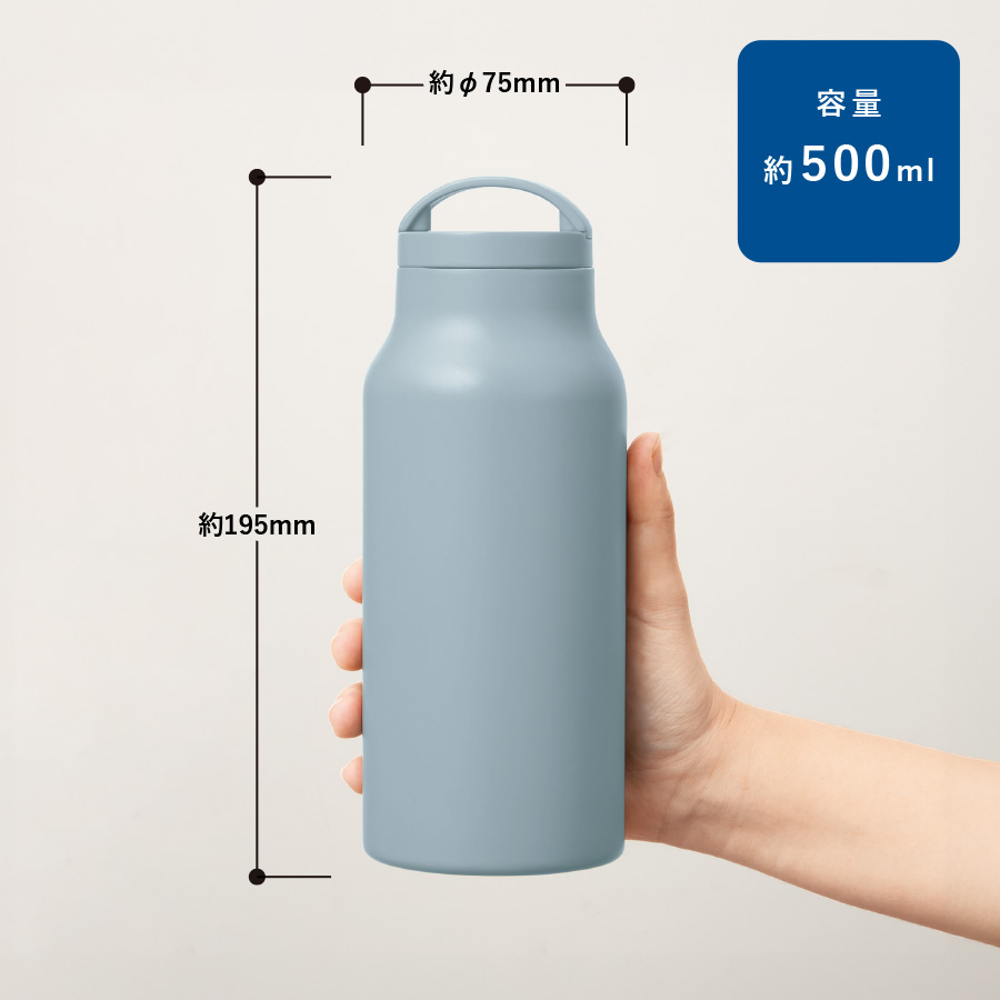 Handitシンプルサーモボトル500ml｜全4カラー