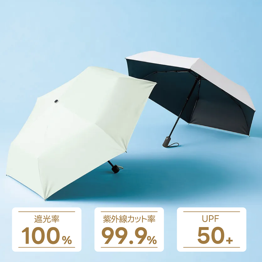 シンプル遮光折りたたみ傘｜晴雨兼用